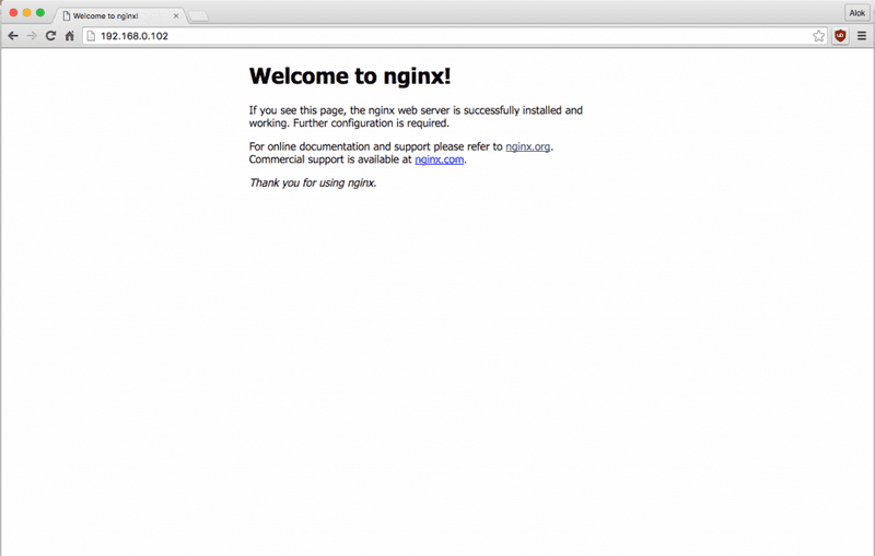 Nginx Default page